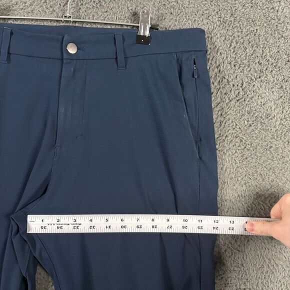 Lululemon Pants Mens 34x31 Blue Commission Slim Fit Stretch Chino Casual - Picture 13 of 16